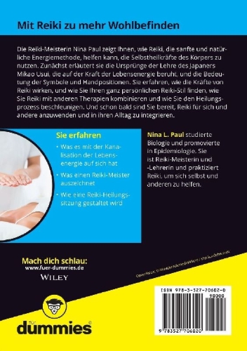 Buchcover und Innenansicht für das Buch: Reiki für Dummies