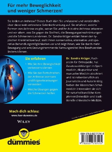 Buchcover und Innenansicht für das Buch: Arthrose lindern für Dummies