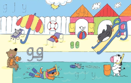Buchcover und Innenansicht für das Buch: Mein Wisch-und-weg-Buch: Erste Buchstaben kennenlernen