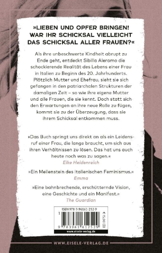 Buchcover und Innenansicht für das Buch: Una donna