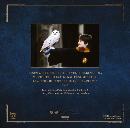 Buchcover und Innenansicht für das Buch: Aus den Filmen zu Harry Potter: Hedwig - ein magischer Pop-up Adventskalender