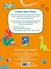 Buchcover und Innenansicht für das Buch: Mes Autocollants Scintillants - Les Dinosaures