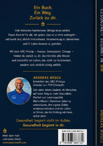 Buchcover und Innenansicht für das Buch: Gesundheit beginnt in Dir
