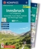 Buchcover und Innenansicht für das Buch: KOMPASS Wanderführer Innsbruck und Umgebung, Karwendel, Tuxer Alpen, Sellrain und Mieminger Kette, 60 Touren mit Extra-Tourenkarte