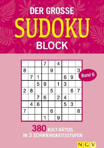 Buchcover und Innenansicht für das Buch: Der große Sudoku Block Band 6