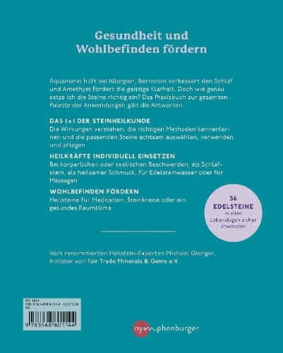 Buchcover und Innenansicht für das Buch: Praxisbuch der Heilsteine für Körper, Geist und Seele