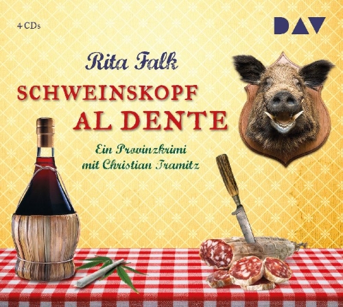 Buchcover und Innenansicht für das Buch: Schweinskopf al dente. Der 3. Fall für den Eberhofer. Ein Provinzkrimi