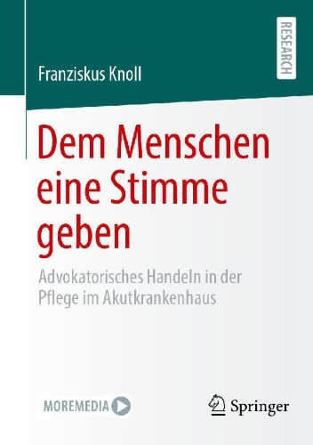 Buchcover und Innenansicht für das Buch: Dem Menschen eine Stimme geben