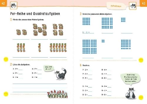 Buchcover und Innenansicht für das Buch: Übungsheft Mathematik - 3. Klasse
