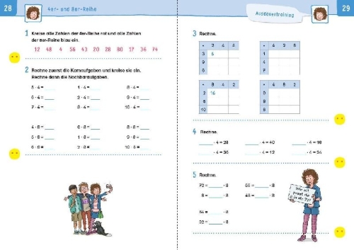 Buchcover und Innenansicht für das Buch: Übungsheft Mathematik - 3. Klasse