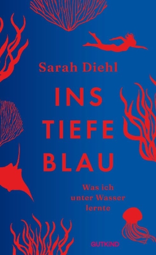 Buchcover und Innenansicht für das Buch: Ins tiefe Blau