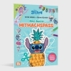 Buchcover und Innenansicht für das Buch: Disney Kreative Beschäftigung: Stitch: Mein bunter Mitmachspaß
