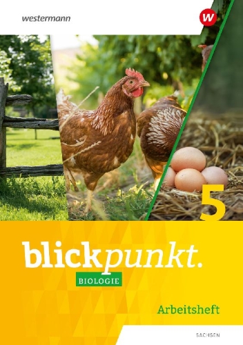 Buchcover und Innenansicht für das Buch: Blickpunkt Biologie 5. Arbeitsheft. Für Sachsen