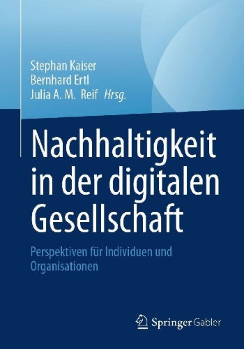 Buchcover und Innenansicht für das Buch: Nachhaltigkeit in der digitalen Gesellschaft
