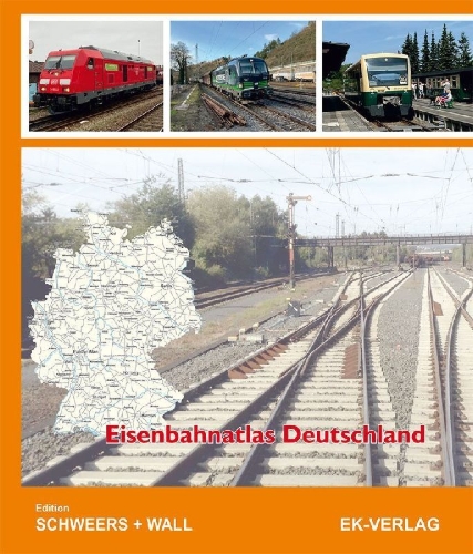 Buchcover und Innenansicht für das Buch: Eisenbahnatlas Deutschland