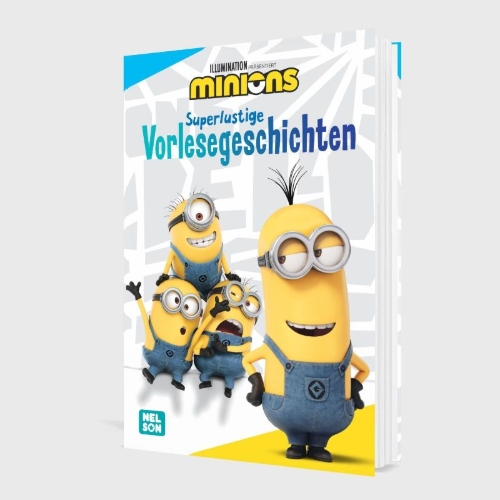 Buchcover und Innenansicht für das Buch: Minions: Superlustige Vorlesegeschichten
