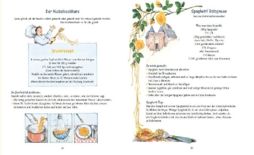 Buchcover und Innenansicht für das Buch: Mein Märchenkochbuch