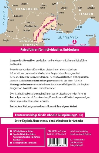 Buchcover und Innenansicht für das Buch: Reise Know-How Reiseführer Languedoc-Roussillon