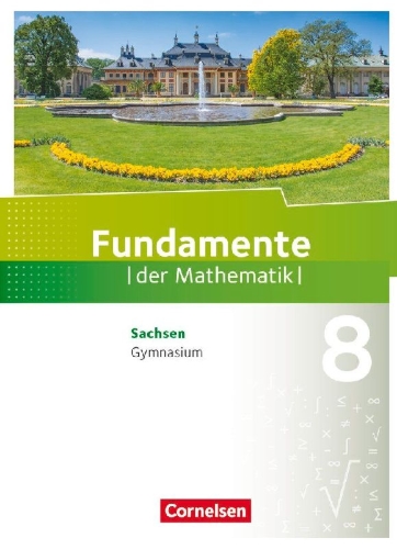 Buchcover und Innenansicht für das Buch: Fundamente der Mathematik 8. Schuljahr - Sachsen - Schülerbuch