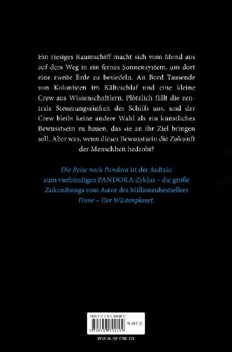 Buchcover und Innenansicht für das Buch: Destination Void - The Pandora Sequence Book 1