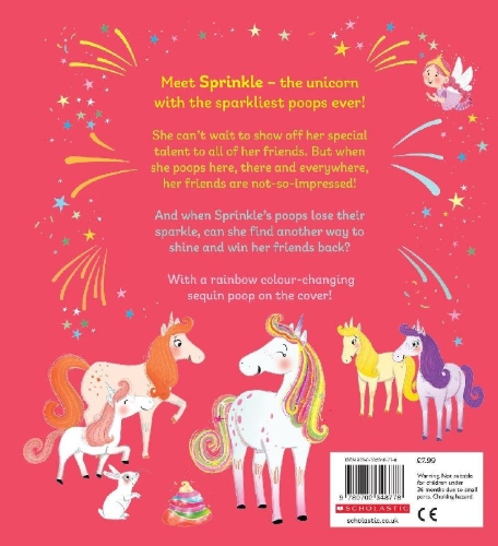 Buchcover und Innenansicht für das Buch: The Unicorn That Pooped Sparkles