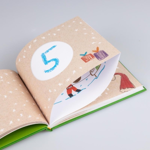 Buchcover und Innenansicht für das Buch: Maria war nur schwanger bis zur Geburt - Adventskalender mit 24 Kinderweisheiten