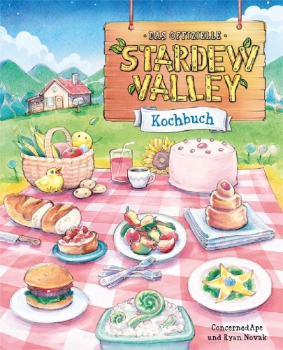 Buchcover und Innenansicht für das Buch: Stardew Valley - Das offizielle Kochbuch