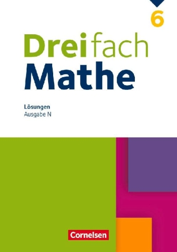 Buchcover und Innenansicht für das Buch: Dreifach Mathe 6. Schuljahr. Niedersachsen - Lösungen zum Schülerbuch