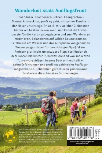 Buchcover und Innenansicht für das Buch: Mit Kindern wandern