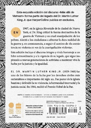 Buchcover und Innenansicht für das Buch: Beyond Vietnam \ Más Allá de Vietnam