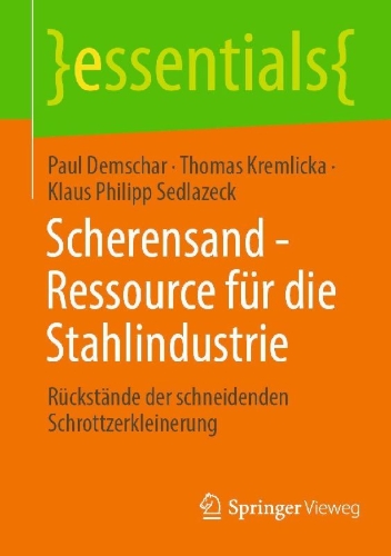 Buchcover und Innenansicht für das Buch: Scherensand - Ressource für die Stahlindustrie