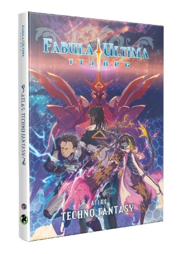 Buchcover und Innenansicht für das Buch: Fabula Ultima - Atlas: Techno Fantasy