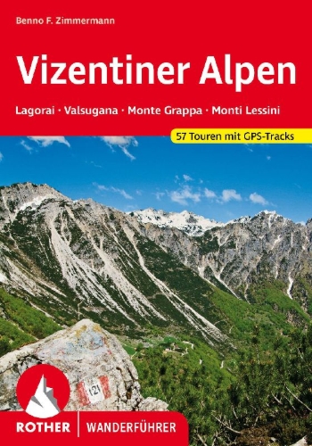 Buchcover und Innenansicht für das Buch: ROTHER Wanderführer Vizentiner Alpen