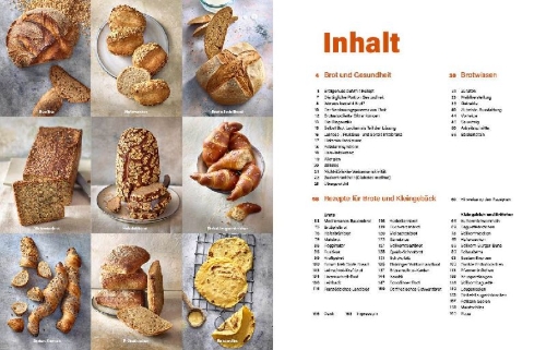 Buchcover und Innenansicht für das Buch: Gesund und schlank mit Brot