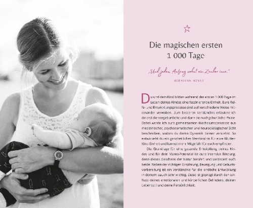 Buchcover und Innenansicht für das Buch: Einfach gesund Mama sein