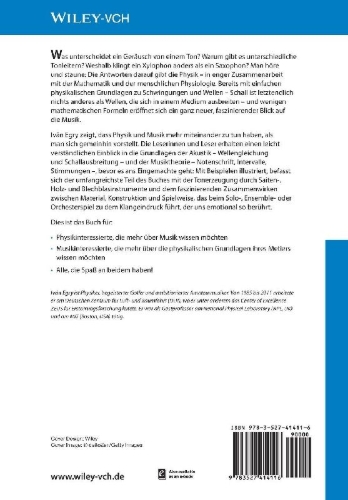 Buchcover und Innenansicht für das Buch: Die Physik der Musik und ihrer Instrumente