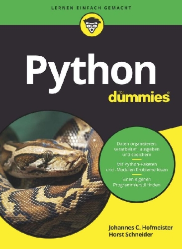 Buchcover und Innenansicht für das Buch: Python für Dummies