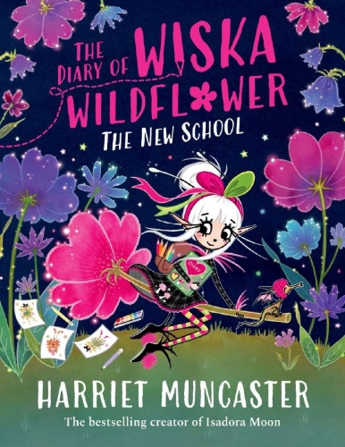 Buchcover und Innenansicht für das Buch: The Diary of Wiska Wildflower: The New School