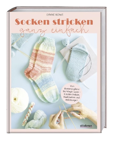 Buchcover und Innenansicht für das Buch: Socken stricken ganz einfach
