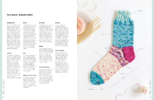 Buchcover und Innenansicht für das Buch: Socken stricken ganz einfach