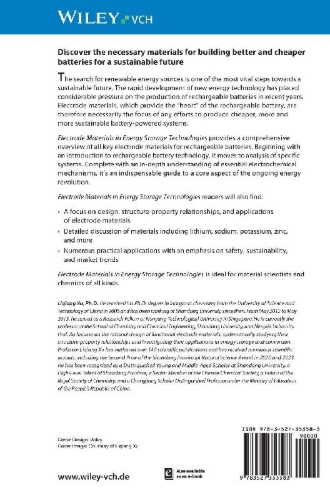 Buchcover und Innenansicht für das Buch: Electrode Materials in Energy Storage Technologies
