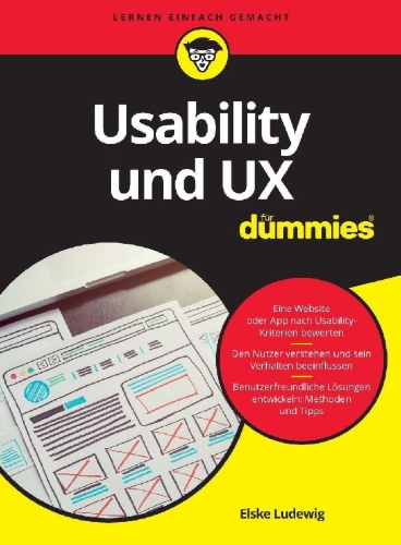 Buchcover und Innenansicht für das Buch: Usability und UX für Dummies
