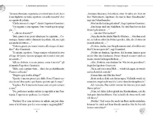 Buchcover und Innenansicht für das Buch: Langenscheidt Krimi zweisprachig Italienisch (A2/B1) - Incontri pericolosi