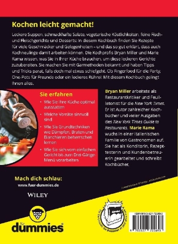 Buchcover und Innenansicht für das Buch: Kochen für Dummies