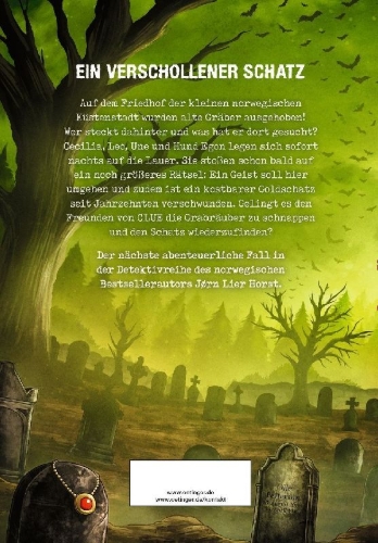 Buchcover und Innenansicht für das Buch: CLUE. Gravrøvergåten
