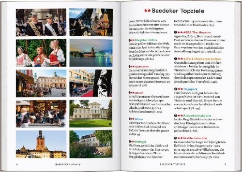 Buchcover und Innenansicht für das Buch: Baedeker SMART Reiseführer Stockholm