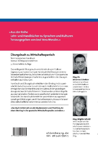 Buchcover und Innenansicht für das Buch: Übungsbuch zu Wirtschaftsspanisch