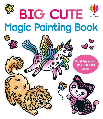 Buchcover und Innenansicht für das Buch: Big Cute Magic Painting Book