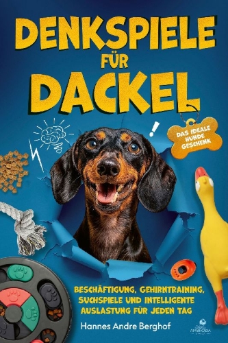 Buchcover und Innenansicht für das Buch: Denkspiele für Dackel
