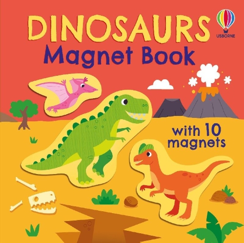 Buchcover und Innenansicht für das Buch: Dinosaurs Magnet Book